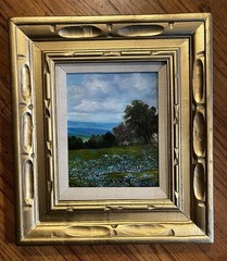 Oil Painting-Classic Scenic View -Tx Hill Country Bluebonnets-Stunning