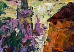 Oil Painting Round Tower Of The Old Fortress O. Ivanyuk Original nAAA4045