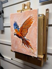 Hunt Original Art: 12×16 Acrylic on Canvas Tropical Bird