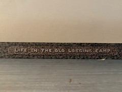 Tuck Hayward (Attrib.) Oil/ panel „Life in the Old Logging Camp“ Excellent