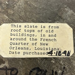 Hand Painted New Orleans French Quarter Reclaimed Slate Art Jazz Musician 1998