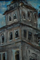 FRAMED SIGNED ORIGINAL OIL VIEW OLD COLONIAL TRINIDAD, CUBA ARTIST: HECTO VIDAL