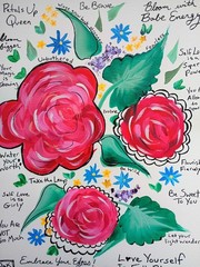 Petals Up Queen 9×12 Thick Watercolor Paper Original Art Abstract Expressionism