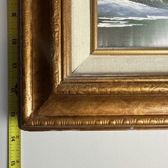 VTG Signed Taylor Original Oil On Framed Canvas Forest Landscape Winter Scene