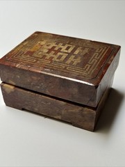 Antique Calligraphy Poetry Scholar China Japan Korean Collection Box Chops Stone