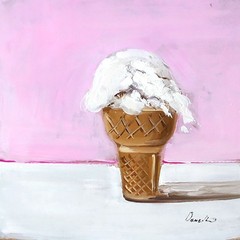 ice cream IMPRESSIONISM Oil painting DEMENKO NATALIA 8X8