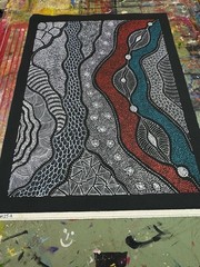 Serena Moore 💕Aboriginal Art 94cm X 71cm COA Supplied SM2J-A