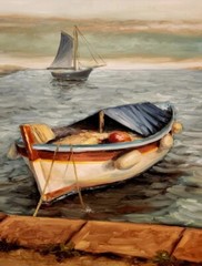 Paul R. Schumann – Original Oil Painting – Galveston Texas Harbor Mosquito Fleet