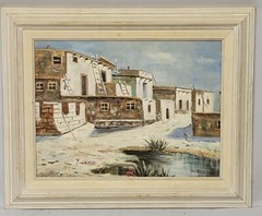 IMPRESSIONIST PAINTING By LISTED SPANISH ARTIST Y. DERIC „VILLAGE“ #1* SPAIN *