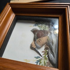 Joseph Quinn Whipple Abercrombie & Fitch 3D SHADOWBOX Pair Birds Woodcock Quail