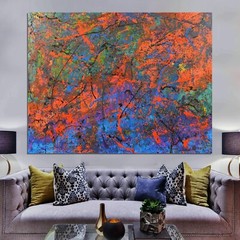 Jackson Pollock style￼ Profession￼al Painting 81” X 62”(6ft 9in)Abstract Modern
