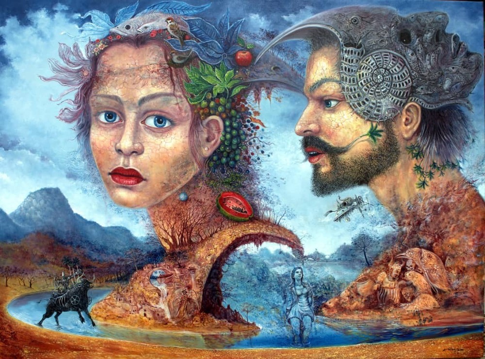 Oil On Canvas Williams Gonzalez 135×100 Cm Cuban Art „Cdo Me Encuentro Contigo“