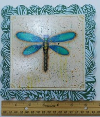 Dragonfly hand Painted on hardboard Original Art by Rain Crow