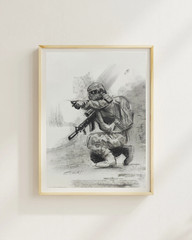 OSKI Military Marine Action 11×14 Paper Fine Art Original Expressionism Painting