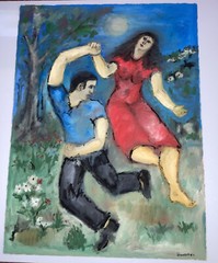 Listed Yanni Posnakoff ( Greek b 1933) Oil Painting Dancing Couple Man And Woman