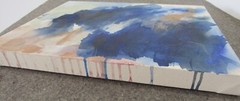 Signed abstract color field painting study 16×20 Schafer Jenni? 2015