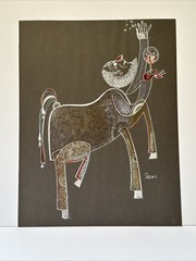 Mid Century Painting Surrealist Iran Iranian Rare Shiraz Modernism Vintage 1960