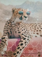 2 Prints on Canvas • 1 Leopard & 1 Tiger • Art Remedy by Oliver • New