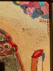 Original Abstract Painting on Canvas „Cleopatra’s Golden Egg“ byt Serg Graff COA