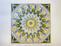 12” x 12” Mother Of Pearl Mandala Canvas – By JaDeL (contains Error)