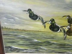 Milton Geyer Duck Decoy Carver Green Bay Wisconsin Original Painting Signed