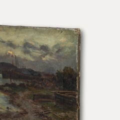 Alexander Lawson (act.1890-1903) – Late 19th Century Oil, Estuary at Dusk
