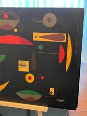 CLIFF ROBERTS Mid-Century Modern Orig 50s Abstract Painting SESAME STREET Artist