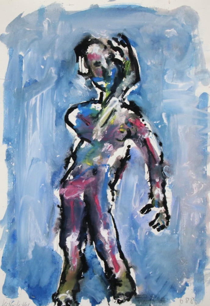 JÖRG von KITTA-KITTEL woman nude female nude painting master student Ludwig Meidner