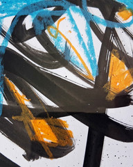 Original Colorful Abstract 16×11 Acrylic & Ink Painting on Paper Modern