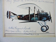 Raymond Waddey Painting WW1 SPAD XIII Smith IV, Arthur Raymond Brooks, 18″x24″