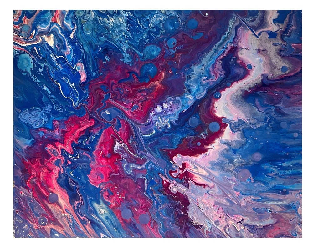 Abstract Fluid Art Painting „Whispers of the Deep“