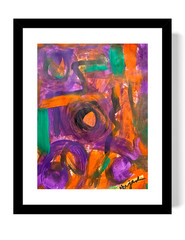Guajardo Art: OZ 12X9 Original Paper Signed Abstract Art