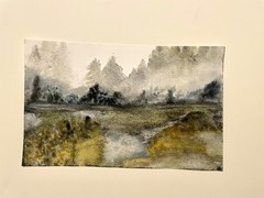 Original Watercolor The Dune Signed By Heather Vilbrin Arist 8×12 Ish