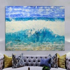 Mark Little Seascape Ocean Professional Painting 84”X62” (7 Foot) Abstract XL