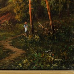 Frank Hider (1861-1933) – Framed Late 19th Century Oil, Fast Falls the Eventide