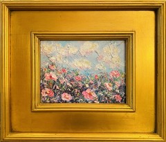 KADLIC Floral Impasto Oil Painting Gold Gilt Frame Fine Art 14×12