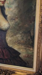 Willi Depre, Deceased German Artist, Art Of Gypsi Girl. Oil On Canvas. 44″X32″