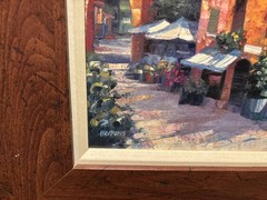 🎨 Howard Behrens “Village Hideaway” Signed Hand-Embellished Canvas Masterpiece