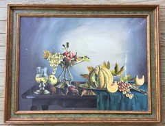 Vintage Oil On Canvas 36″ X 28″ By ANN SATTLER – SIEGERSCHMIDT, LISTED ARTIST
