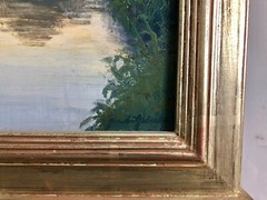 2008 Acrylic & Oil on Board „River w/Yellow Sky“ by Utah Artist Brad Aldridge