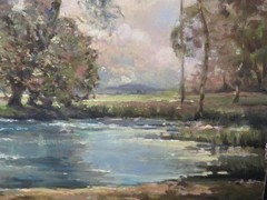 George Davidson Scottish Aberdeen River Landscape Early 20th Century