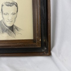 Artwork of John Wayne „The Duke“ 1975 by Glen Banse Framed 16”x13”
