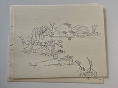 drawing collection by Wong Hong Kong Street scenes landscape rare regionalism