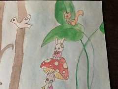Original watercolor painting by Evita 8y Lithuania unique unframed girls room