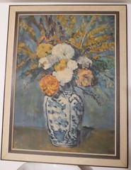 Painting 83×64 cm CÉZANNE PAUL SESANN Still Life Flowers Vase BLOMSTER ART COPY