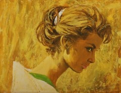 Marshall Dawson Miller Young Woman Portrait Original Gouache Signed Art Painting