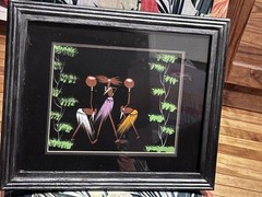Vintage 60s Nigerian African Painting Mid Century signed drums 11×14 framed