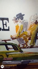 Car Detroit Painting Illustration Mercury Comet 1967 Cowboy advertising 19/40