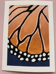 ACEO Original Butterfly Insect Macro Bugs Mini Painting Small Art OneCraftyLady