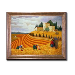 Bronze-Framed Village Harvest by Herrero Canvas Art (22 in x 28 in Framed Size)